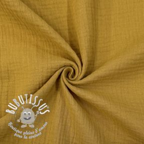 Tissu double gaze/mousseline dark ochre