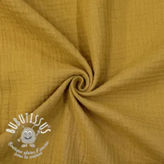 Tissu double gaze/mousseline dark ochre