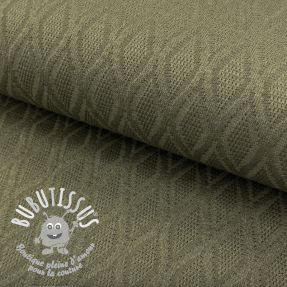 Tissu maille tricot jacquard Diamond army