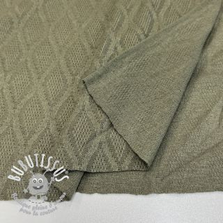 Tissu maille tricot jacquard Diamond army