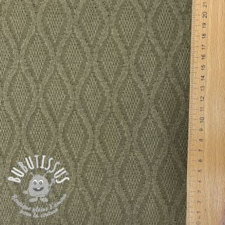 Tissu maille tricot jacquard Diamond army