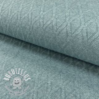 Tissu maille tricot jacquard Diamond ocean blue
