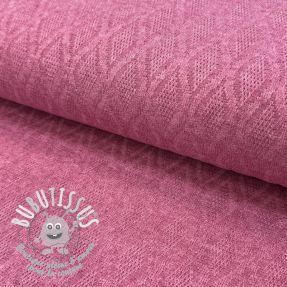 Tissu maille tricot jacquard Diamond pink