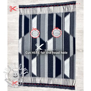 Poncho PRATO boiled wool design H