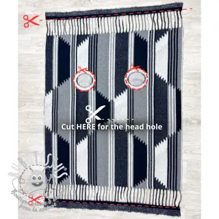 Poncho PRATO boiled wool design H