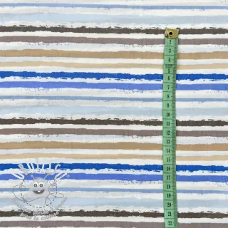 Tissu coton Small stripes Snoozy old blue