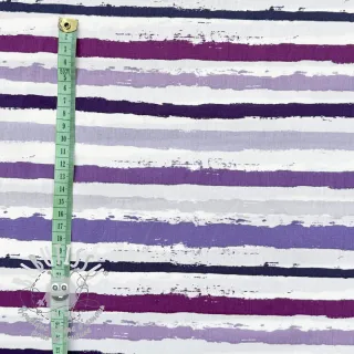 Tissu coton Big stripes Snoozy violet