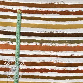 Tissu coton Big stripes Snoozy brick