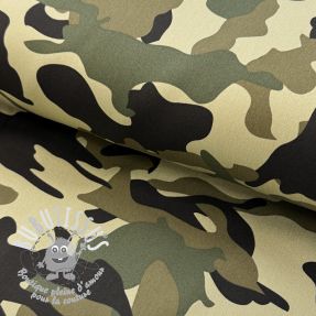 JEANS DENIM STRETCH Camouflage camo green