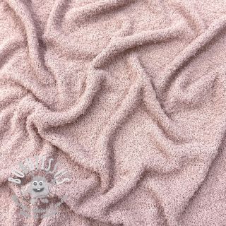Tissu tricot Paris bouclé rose