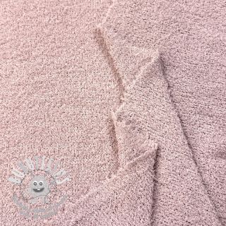 Tissu tricot Paris bouclé rose