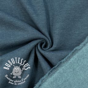 Sweat envers minkee MELANGE dark petrol