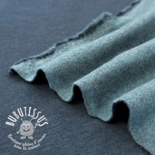 Sweat envers minkee MELANGE dark petrol