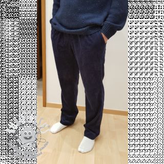 Tissu velours cotelé marine