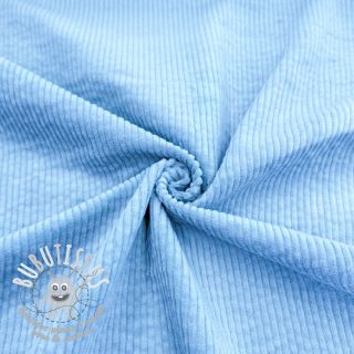 Tissu velours cotelé 6W WASHED STRETCH light blue