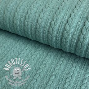 Tissu maille tricot jacquard Cably dark green