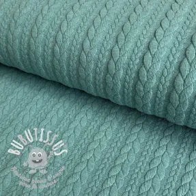 Tissu maille tricot jacquard Cably dark green