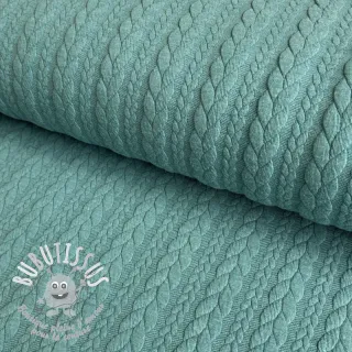 Tissu maille tricot jacquard Cably dark green