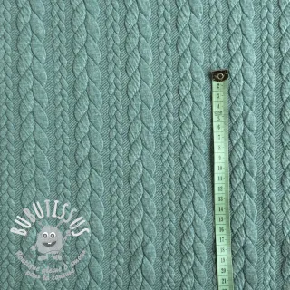 Tissu maille tricot jacquard Cably dark green
