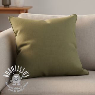 Lin lavé dark moss green