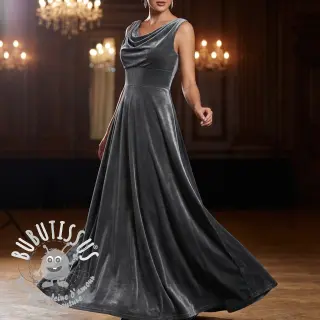  Velours  VELVET STRETCH dark grey