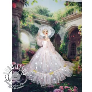 Tulle pour jupe tutu Rainbow HEARTS light pink