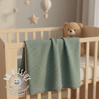 Tissu nid d’abeille cyan