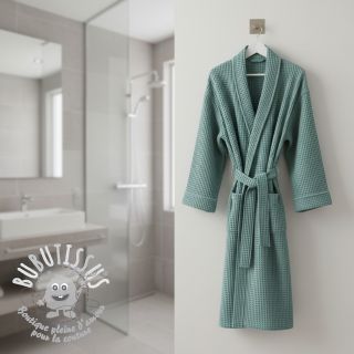 Tissu nid d’abeille cyan