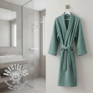 Tissu nid d’abeille cyan