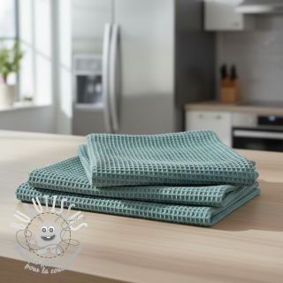 Tissu nid d’abeille cyan