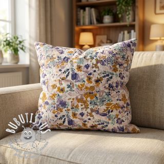 Tissu nid d’abeille Flowie meadow digital print