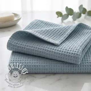 Tissu nid d’abeille blue heaven