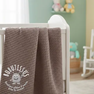 Tissu nid d’abeille taupe