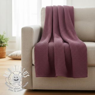 Tissu nid d’abeille purple