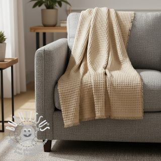 Tissu nid d’abeille light sand