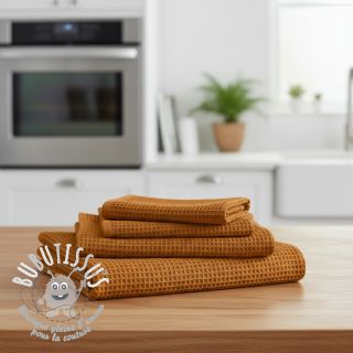 Tissu nid d’abeille rust