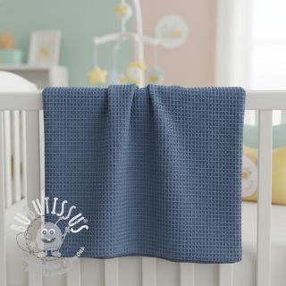 Tissu nid d’abeille jeans