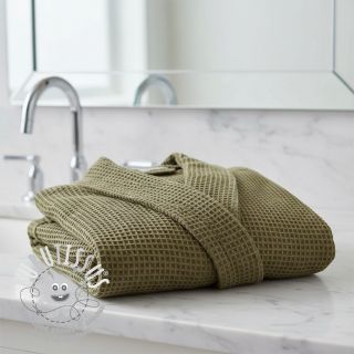 Tissu nid d’abeille moss green