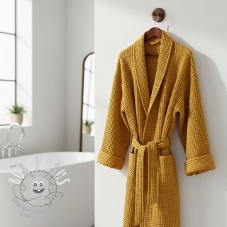 Tissu nid d’abeille ochre