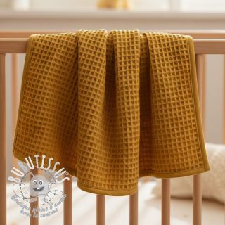 Tissu nid d’abeille ochre