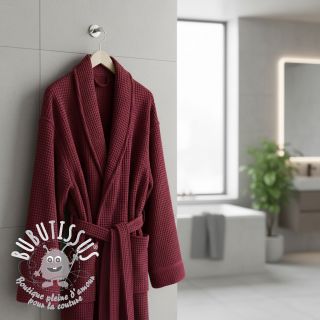 Tissu nid d’abeille berry