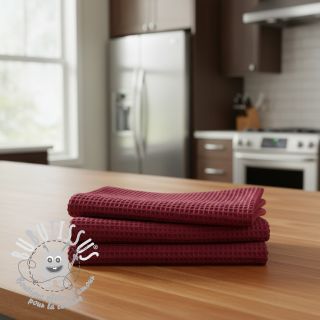 Tissu nid d’abeille berry