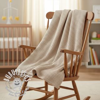 Tissu nid d’abeille camel