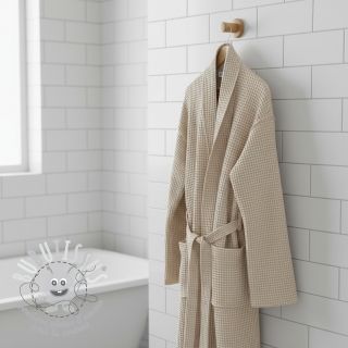 Tissu nid d’abeille camel