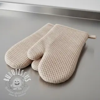 Tissu nid d’abeille camel