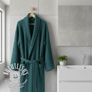 Tissu nid d’abeille petrol