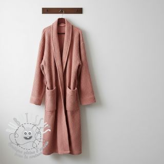 Tissu nid d’abeille blush