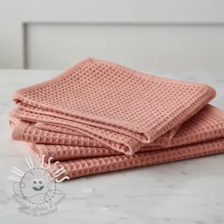 Tissu nid d’abeille blush
