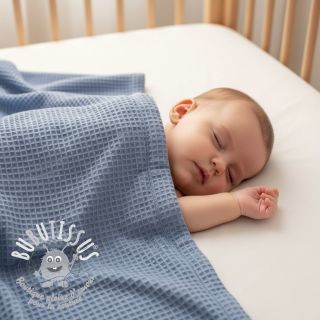 Tissu nid d’abeille blue