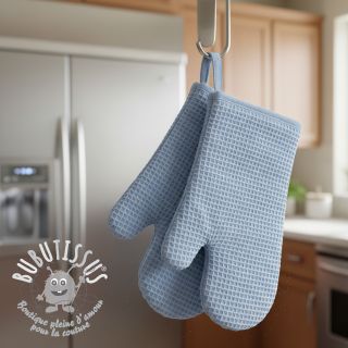 Tissu nid d’abeille blue